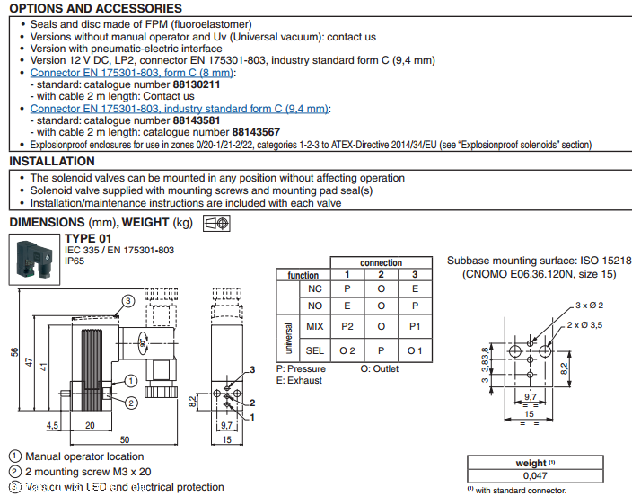 3/2常闭电磁阀，joucomatic 30211122电磁阀工作技术