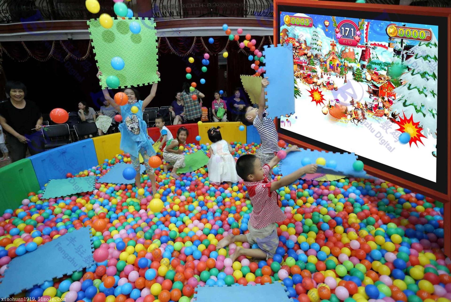 投影砸球互动地面脚踩互动游戏销售与出租图片_高清图-昆山市陆家镇七彩童心游乐设备销售中心-搜了网