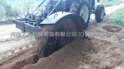 大海机械挖坑开沟一体机 一机多用