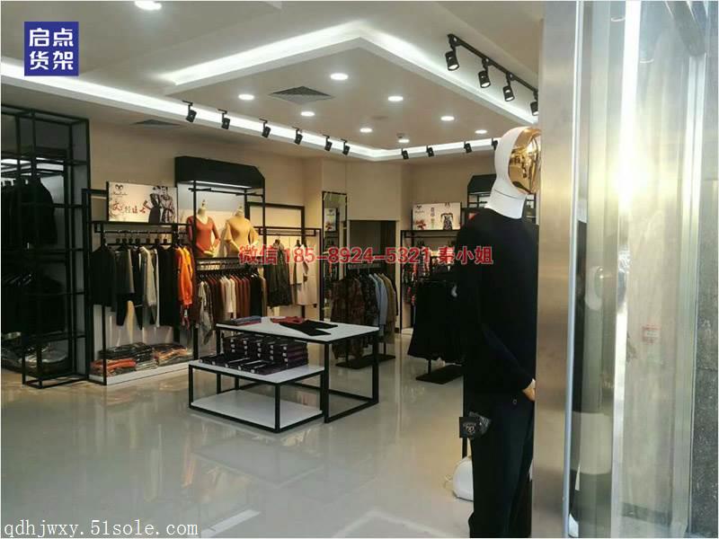 定制快时尚男装货架,展示道具,服装店货架