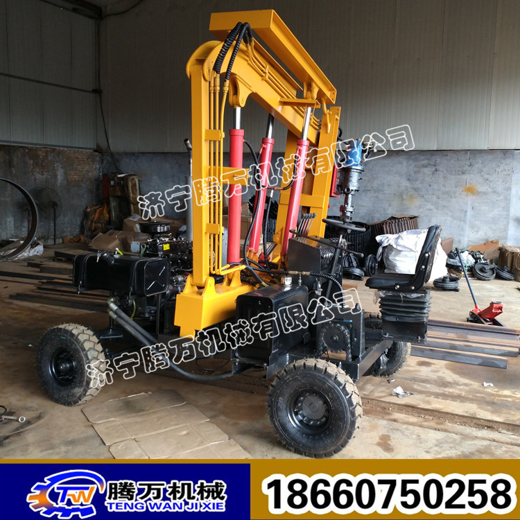 护栏钻孔机 护栏打桩机 公路护栏打桩机