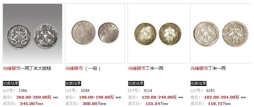 光绪银币丁未双龙一两市场价值