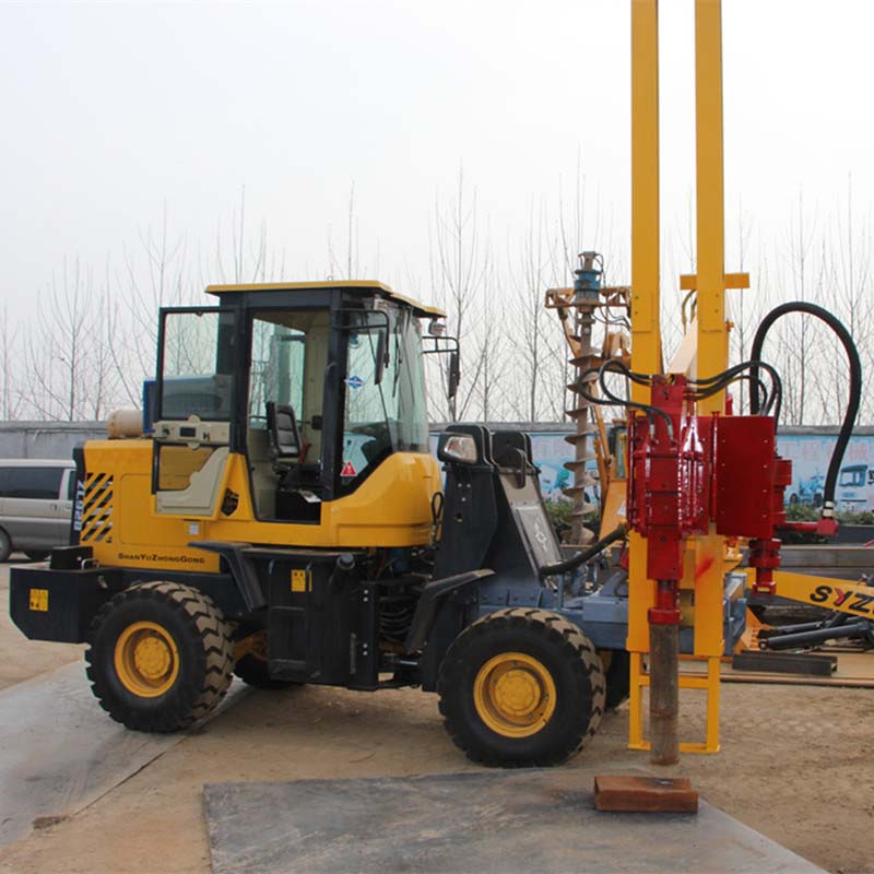 高速公路防护栏的新型设备小型护栏打桩机