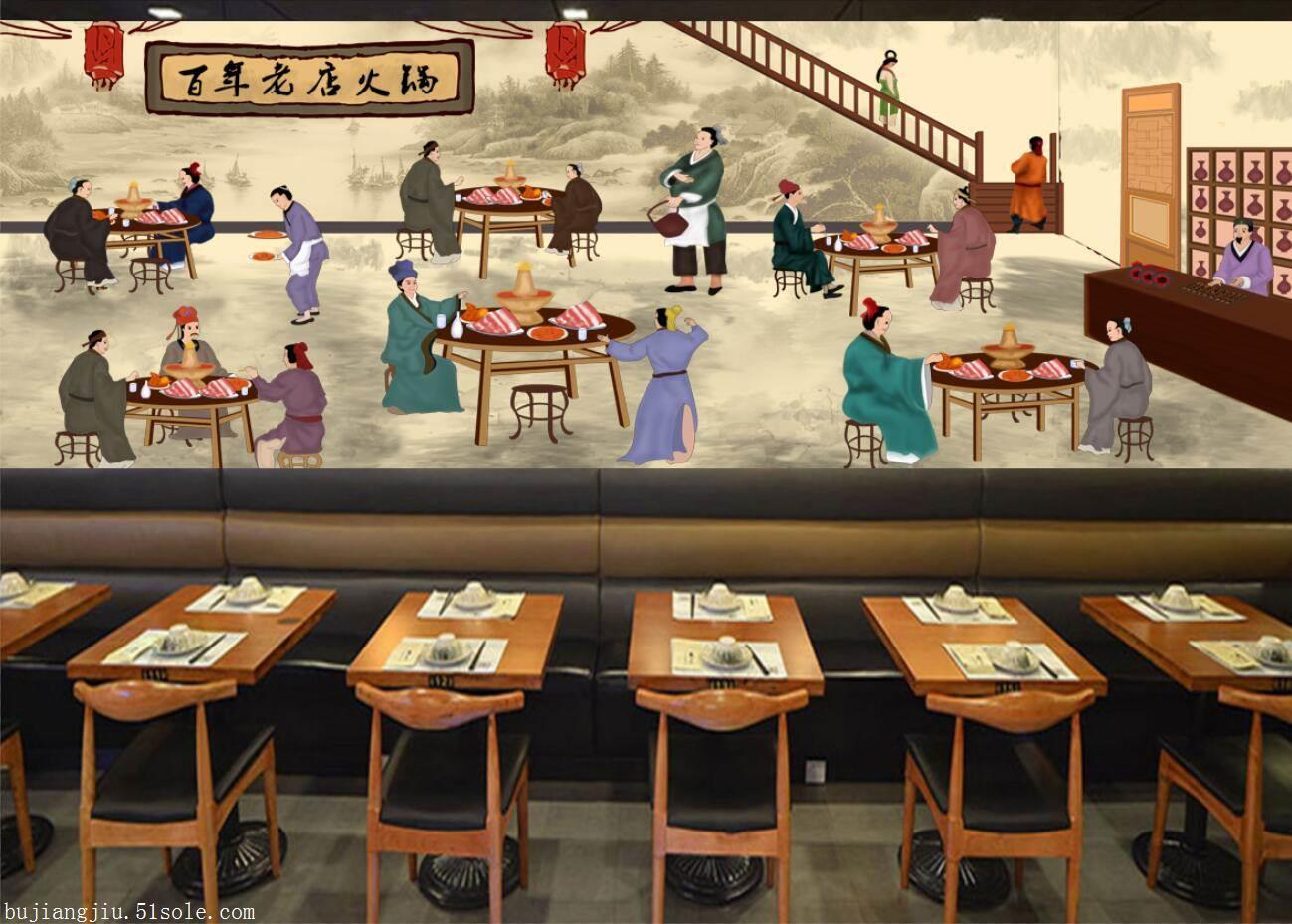 老北京火锅店背景墙效果图 不将就的工装无缝壁画定位 中山市不将就墙饰材料有限公司专业生产工装墙面装饰材料,主要为各大主题服装店、主题酒店、主题餐厅、网吧、KTV、客栈、商铺等商业用途提供专业的墙面装饰解决方案 公司生产的产品有:工装无缝壁画、无缝墙布、软装、硬装、UV板、无框装饰画等。