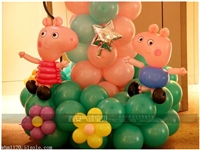 西安宝宝宴策划气球布置小猪佩奇主题价格实惠
