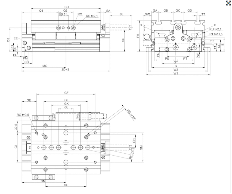 安沃驰AVENTICS无杆气缸CKP系列