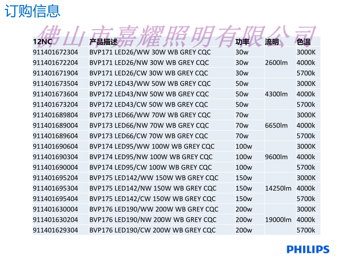 飛利浦新款泛光燈BVP176  200W LED泛光燈