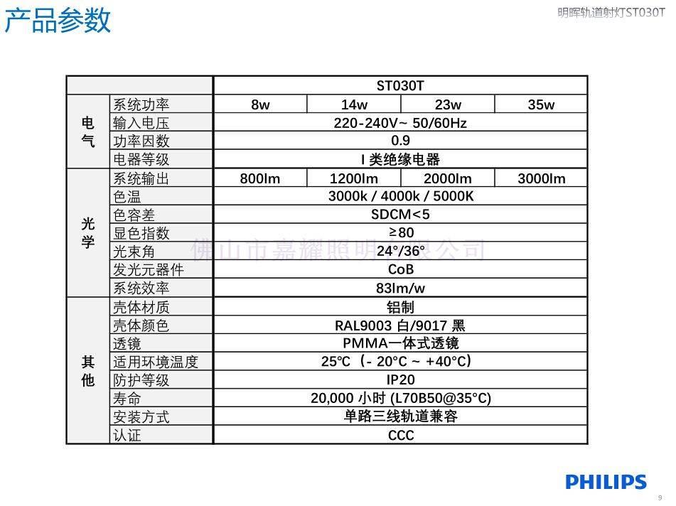 飛利浦批發商LED導軌燈ST030T 8W 14W 23W 35W 導軌燈射燈