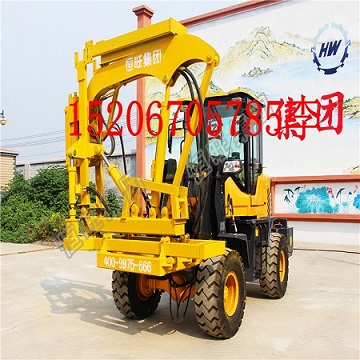 高速公路波形护栏打桩机 全液压护栏打桩