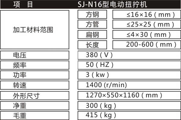 三佳电动扭拧机FK-N16型 铁艺扭拧机