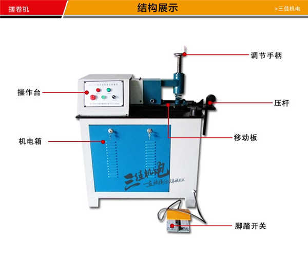 三佳液压搓卷机KF-CJ型钢筋管材搓卷成
