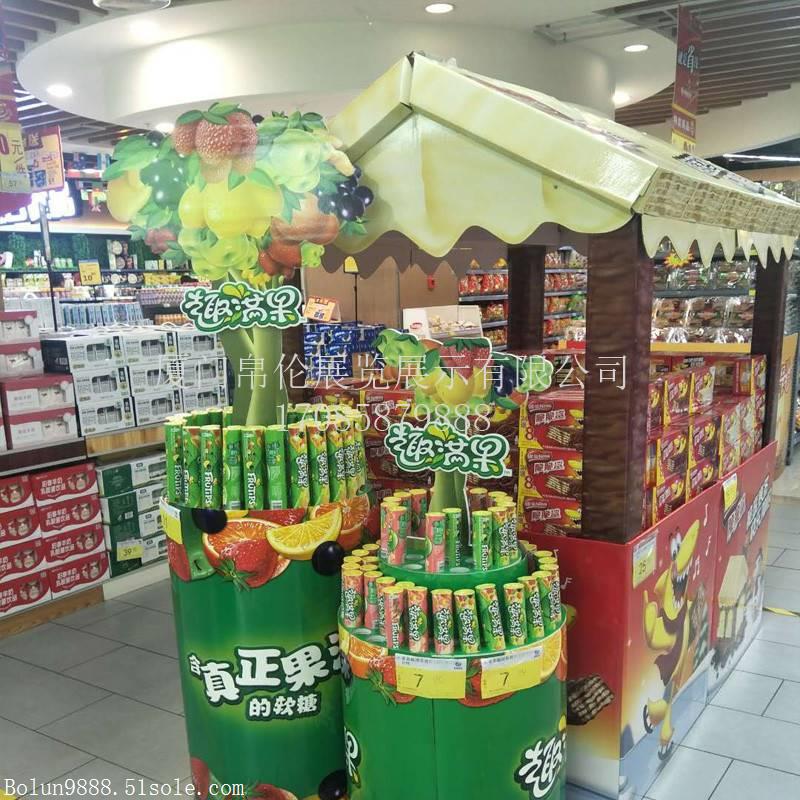 厦门 纸货架 纸地堆 食品堆头 纸堆头 形象堆码 纸展示架