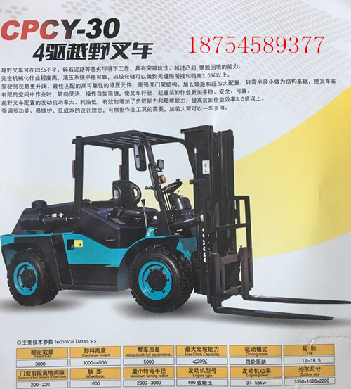 一车多用  各种吨位的越野叉车