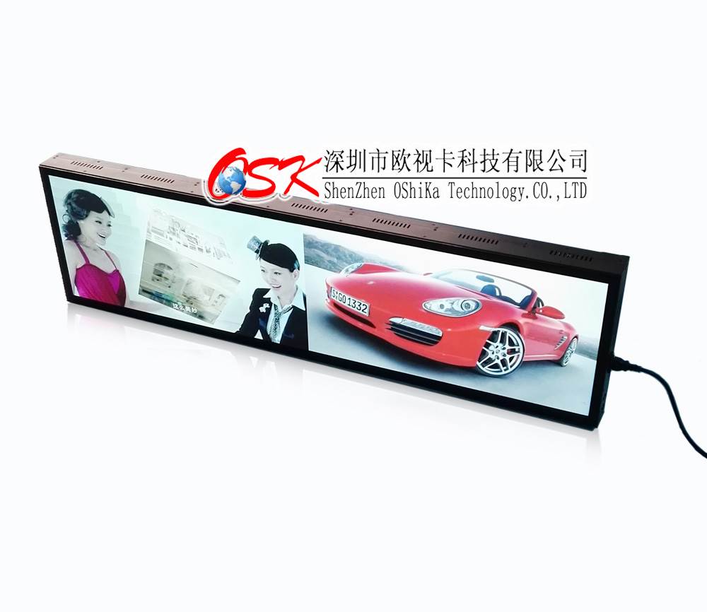 欧视卡30寸条屏网络广告机 26到38寸公交车条屏广告报站机