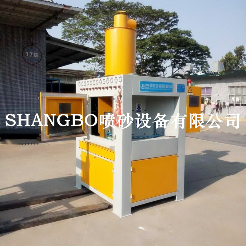 厂家直销发热盘自动喷砂机 供应大型转盘式