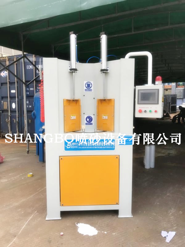 厂家直销发热盘自动喷砂机 供应大型转盘式