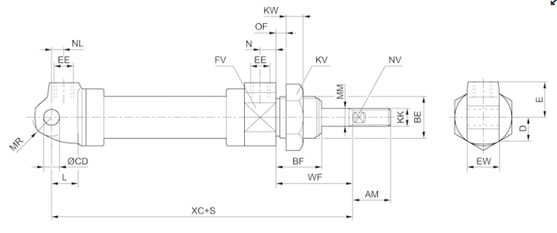 AVENTICS微型气缸1321602000技术数据