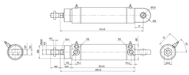 AVENTICS圆形气缸系列ICS-D2-MP4