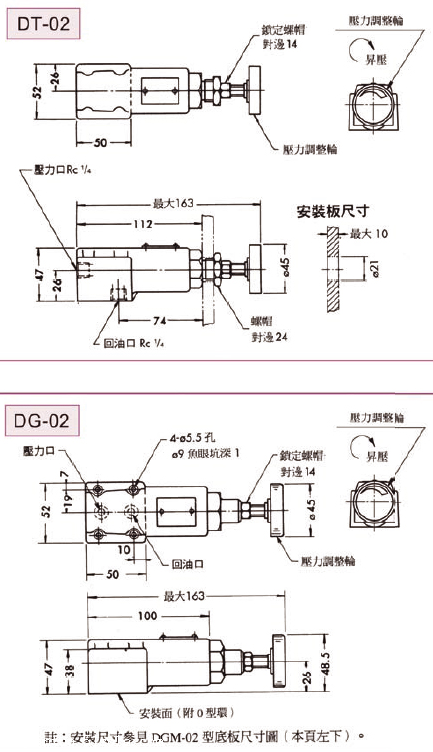 原装YUKEN压力控制阀DT/DG-02价格资料
