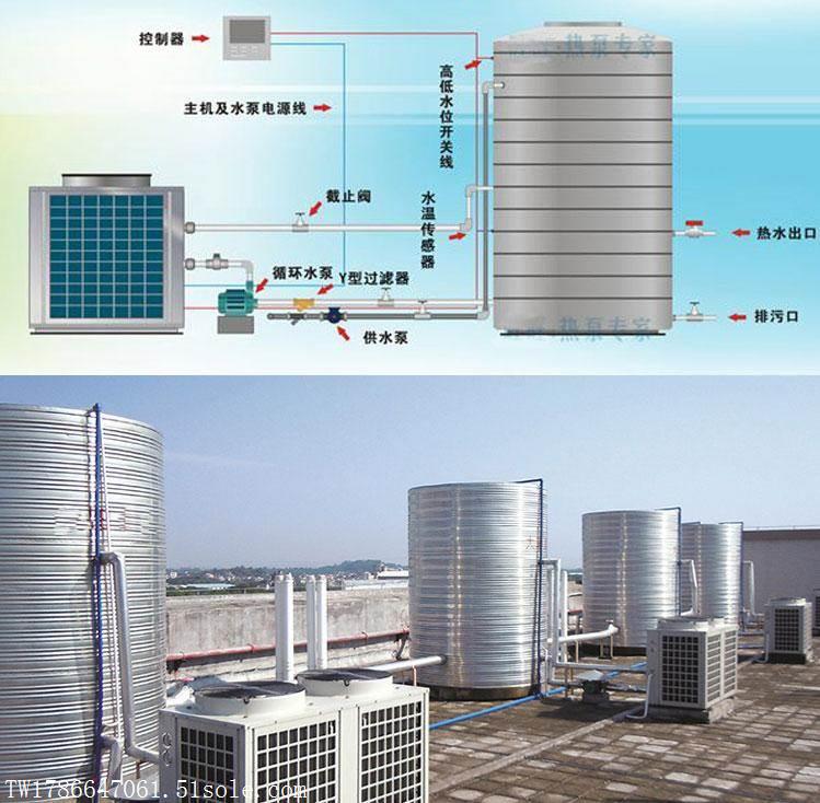 空气能热泵 天维产品安装示意图