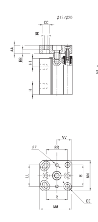 原装意大利CAMOZZI短行程气缸QP2A012A010