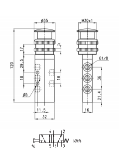 实物图：意大利CAMOZZI手动操作阀358-975