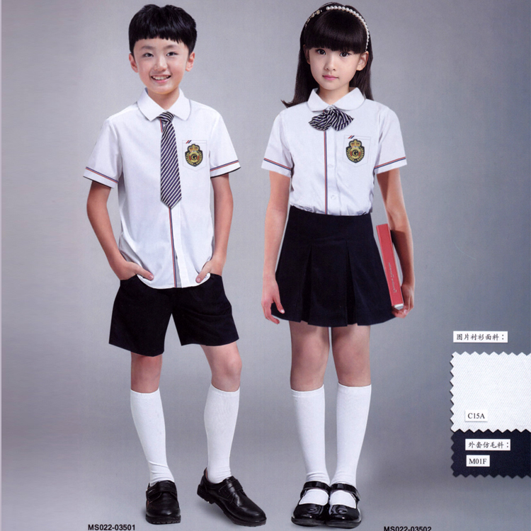 夏季新款幼儿园园服套装 中小学生纯棉短袖校服 男女童表演服