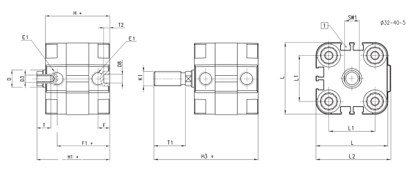 意大利CAMOZZI紧凑型气缸31F3A012A005