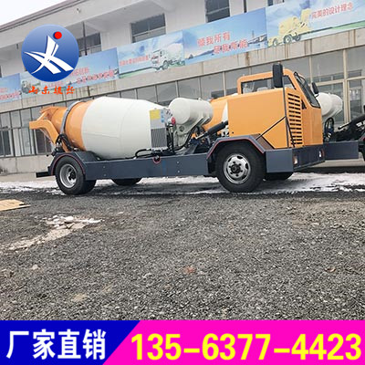 小型混凝土搅拌车 自动上料移动式混凝土搅