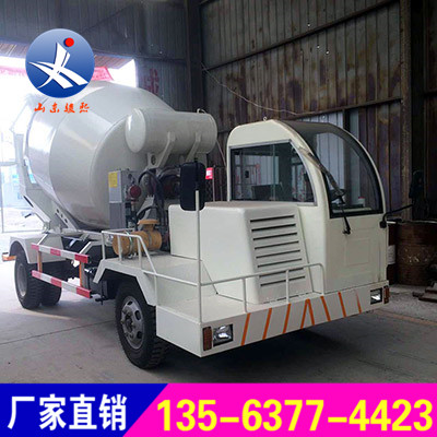 小型混凝土搅拌车 自动上料移动式混凝土搅