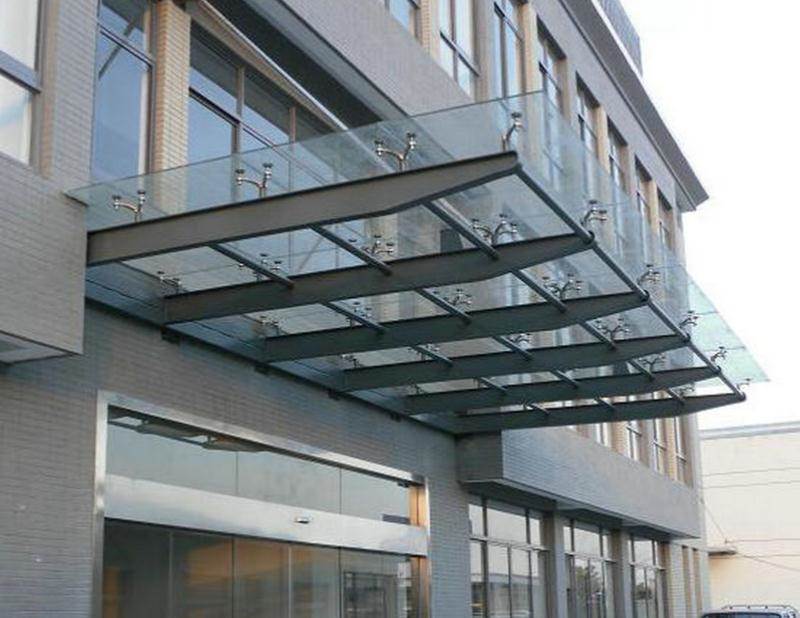 广州钢结构玻璃雨棚搭建安装