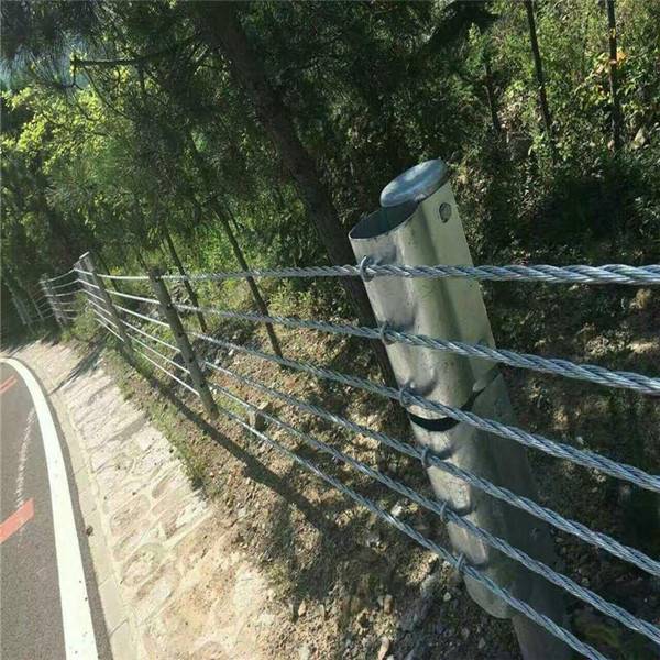 供应钢丝绳缆索护栏 景区美观防护钢索护栏