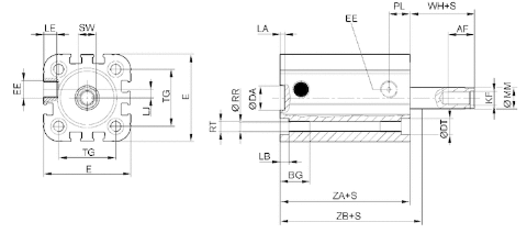 AVENTICS紧凑型气缸R422001512安装说明