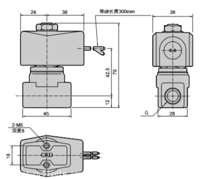 CKD先导式2通电磁阀AD11-15A-02H销售