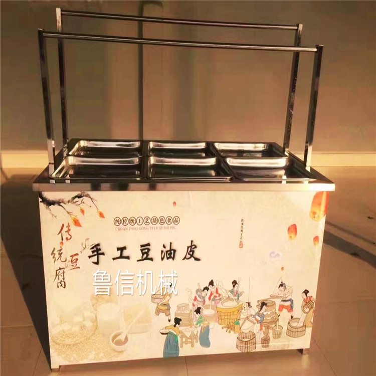 高档酒店用豆油皮机6盒燃气腐竹机全自动