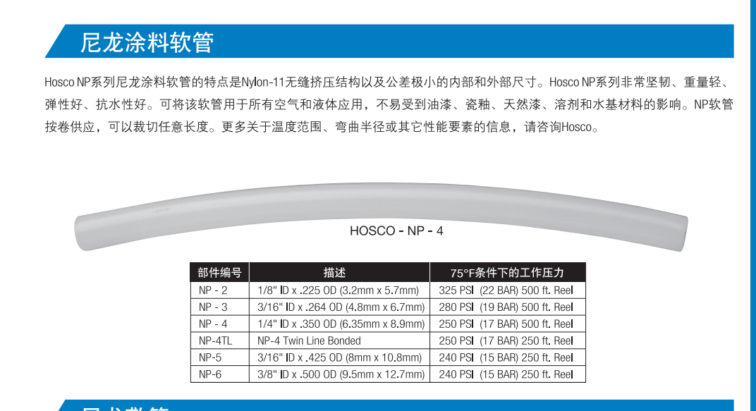 HOSCO尼龙管NP-4