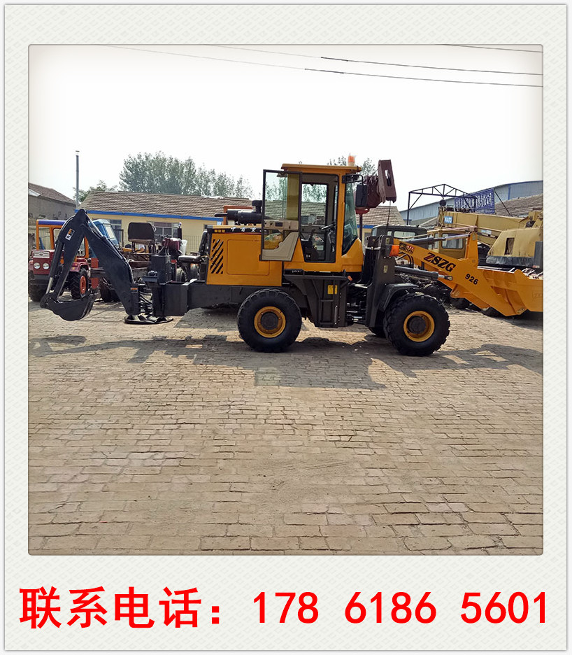 装载机改装两头忙前铲后挖一机多用中首重工