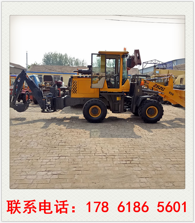装载机改装两头忙前铲后挖一机多用中首重工