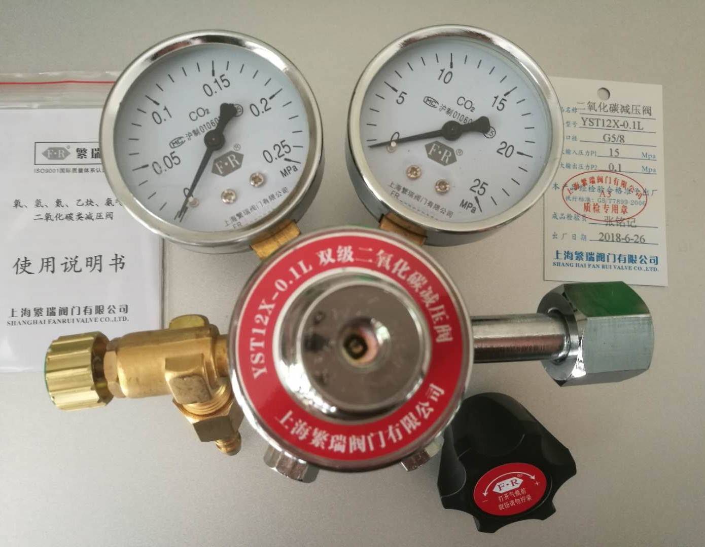 YST12X-0.1L双级二氧化碳减压阀
