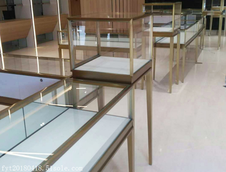 不锈钢珠宝展柜定做厂家不锈钢钛金展示柜生产批发