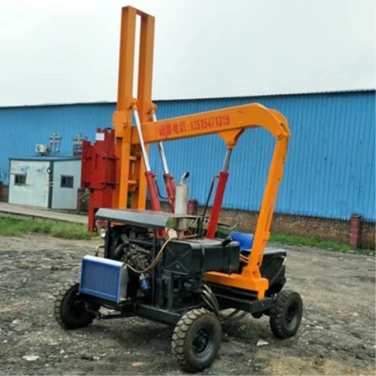 小型护栏打桩机公路护栏打桩机市政工程打桩