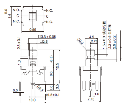 松下小型按压开关ESB33134的工作原理及