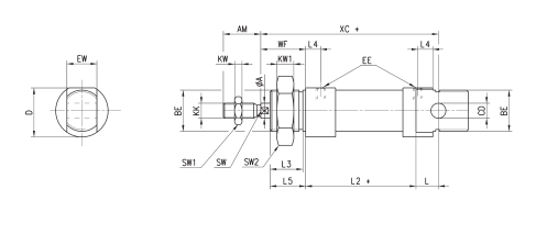 原装CAMOZZI康茂盛94N1V20A010不锈钢微型气缸