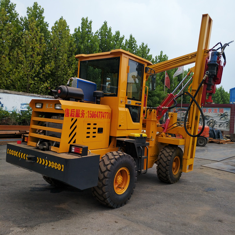 装载式公路护栏打桩机公路护栏钻孔机