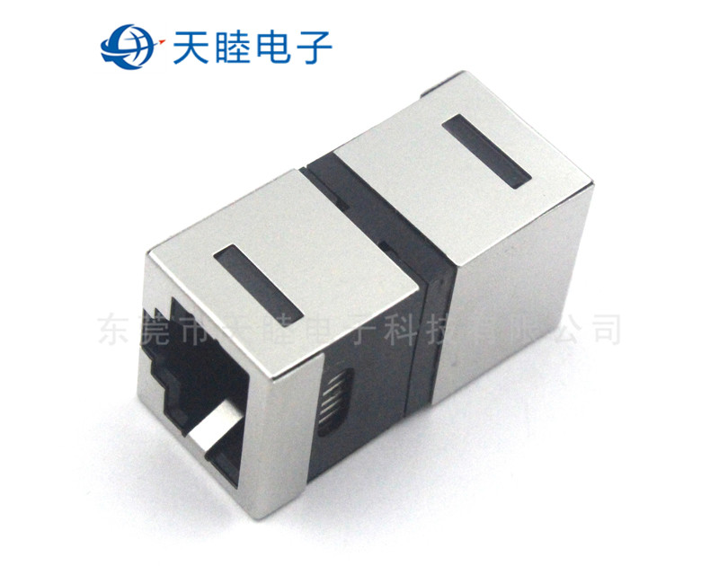 超短RJ45带孔可固定RJ45直通头