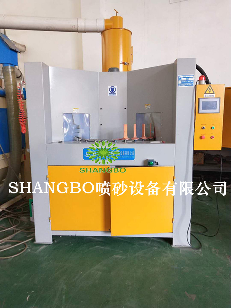 转盘喷砂机连续式自动喷砂设备大型模具