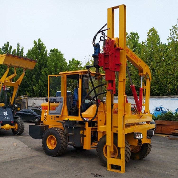 厂家直销自动档装载式高速公路波形护栏打桩
