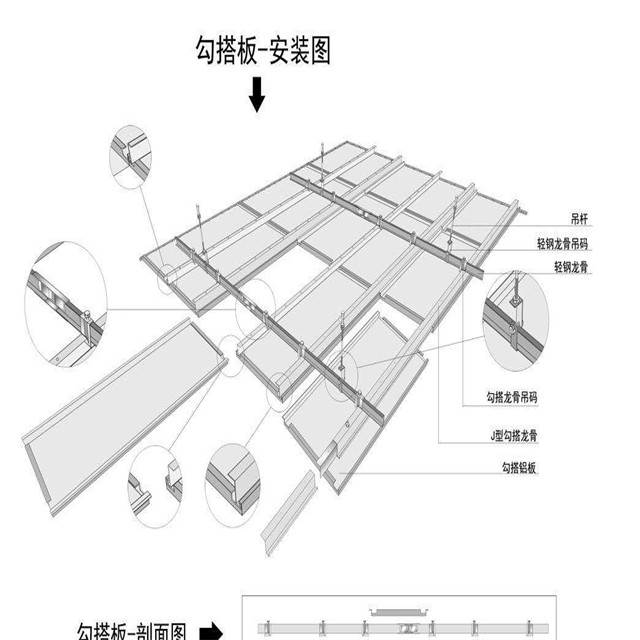 铝单板吊顶无缝按装图