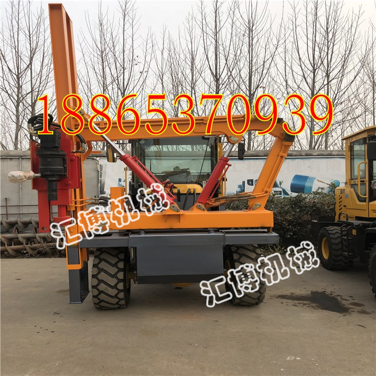高速公路护栏打桩机哪里有卖的 护栏立柱打