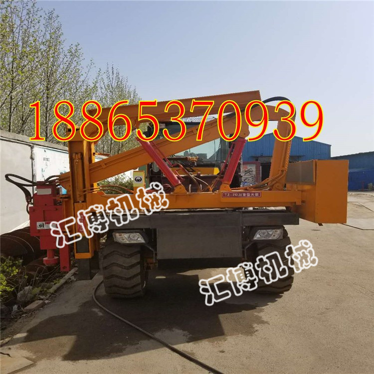 高速公路护栏打桩机哪里有卖的 护栏立柱打